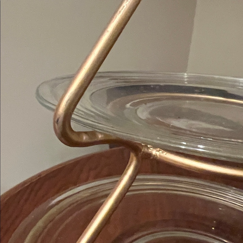 gold Christmas tree 3 tier dessert or appetizer stand ONLY, plates NOT INCLUDED - Picture 5 of 6